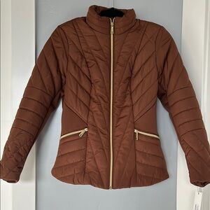 Kenneth Cole New York Women's Pecan Quilted Jacket Sz S